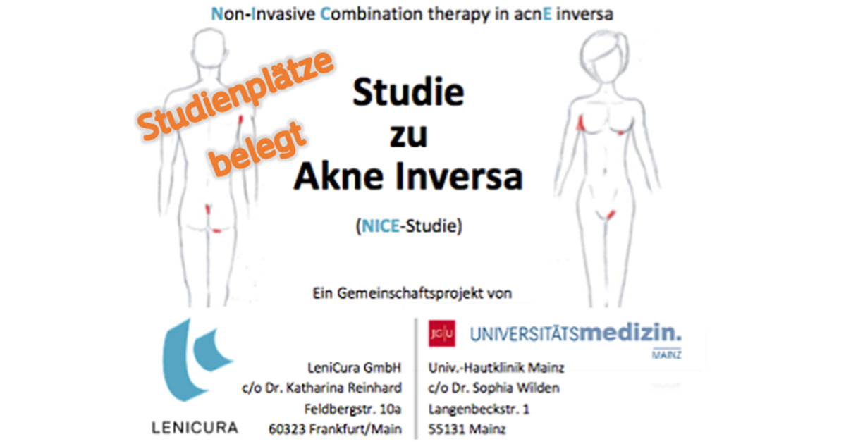 NICE-Studie der Hautklinik Mainz zur kombinierten Anwendung von IPL + RF Studienplätze belegt