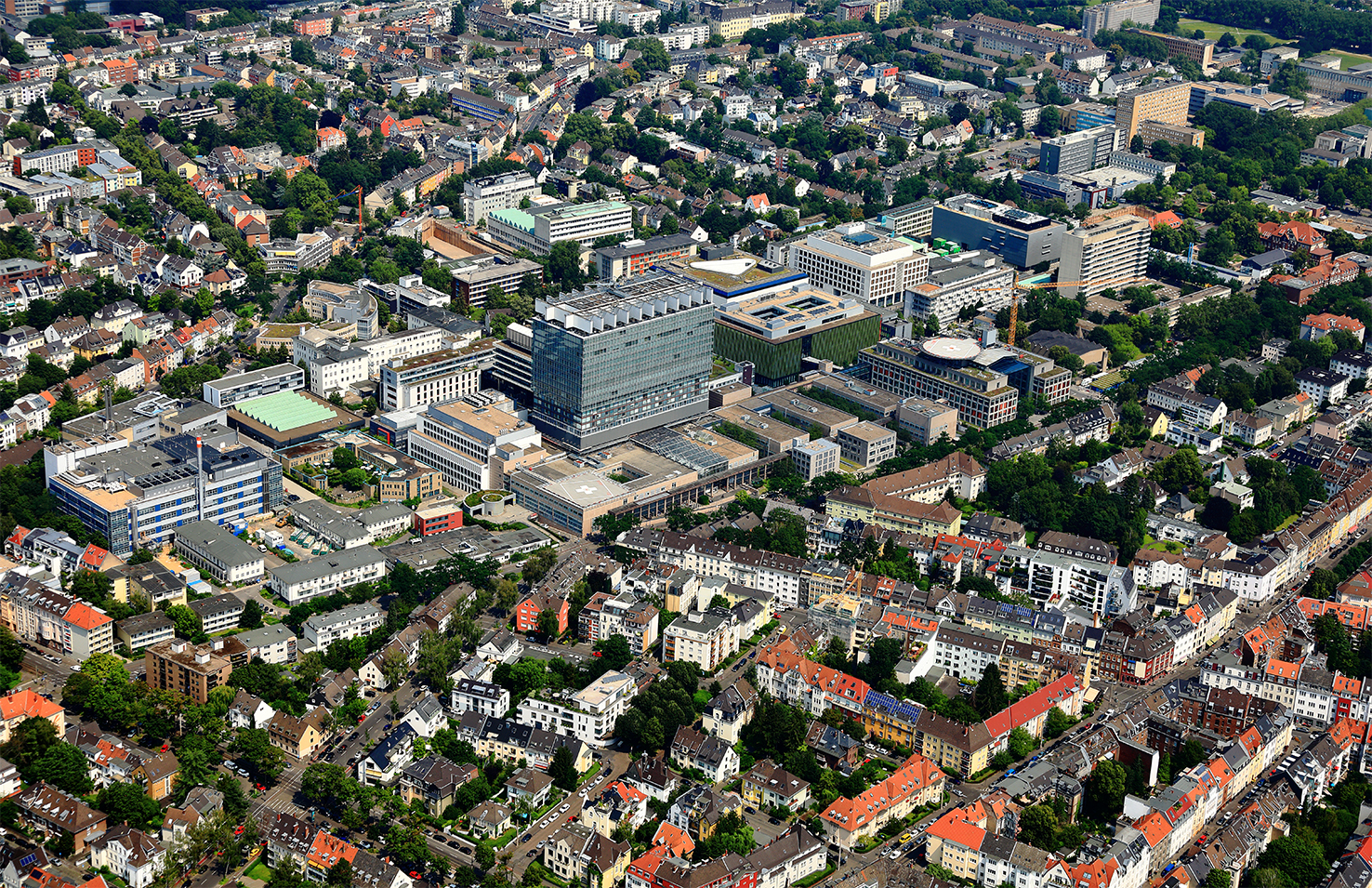 Luftbild der Uniklinik Köln