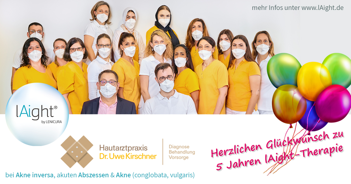 Das Team der Hautarztpraxis Dr. Uwe Kirschner Mainz Akne inversa LAight-Therapie