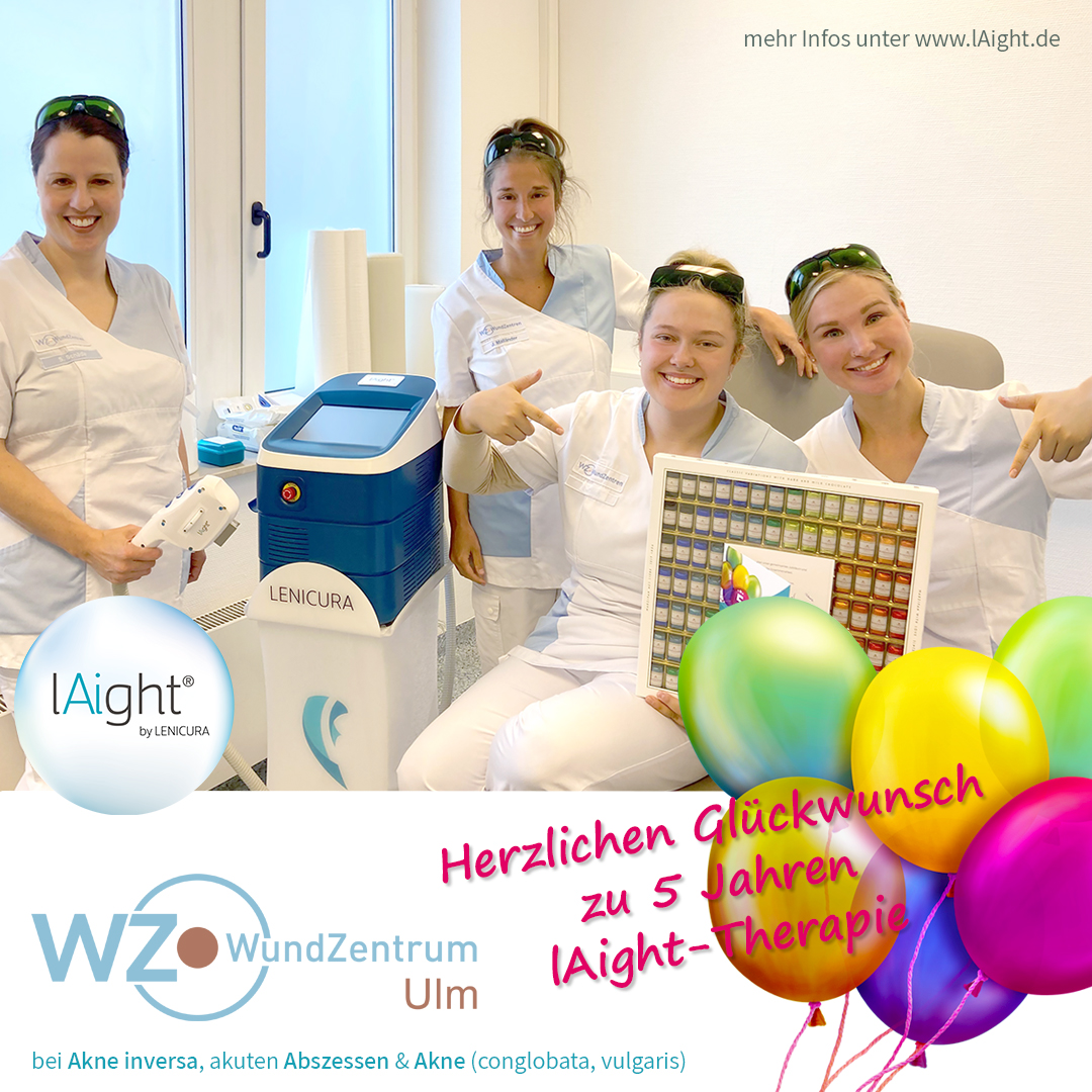 Das WZ-WundZentrum in Ulm feiert 5-jähriges Jubiläum als lAight®-Behandlungsstandort